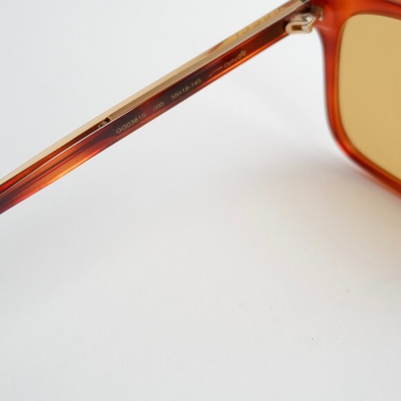 Authentic Preowned Gucci Brown Square Frame Acetate Sunglasses - Picture 8 of 10